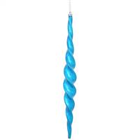 14.6" Blue Shiny Spiral Icicle 2/Bx