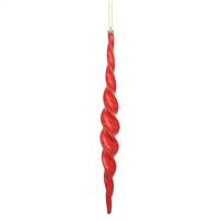 14.6" Red Shiny Spiral Icicle 2/Bx