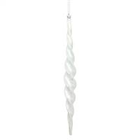 14.6" Silver Shiny Spiral Icicle 2/Bx