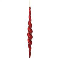 14.6" Wine Shiny Spiral Icicle 2/Bx