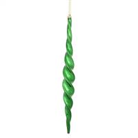 14.6" Emerald Shiny Spiral Icicle 2/Bx