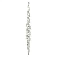 14.6" Limestone Shiny Spiral Icicle 2/Bx