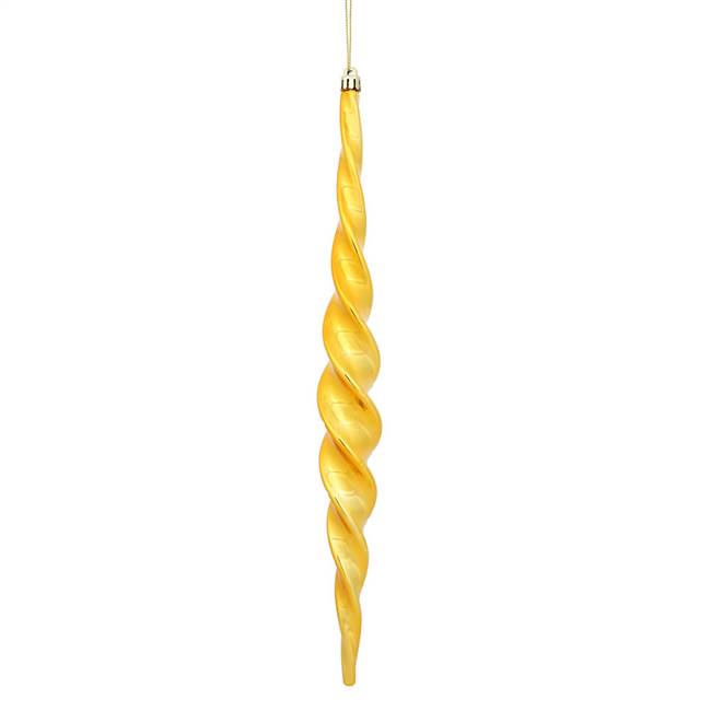 14.6" Anti Gold Shiny Spiral Icicle 2/Bx