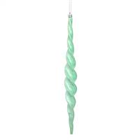 14.6" Seafoam Shiny Spiral Icicle 2/Bx