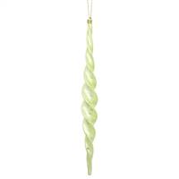 14.6" Celadon Shiny Spiral Icicle 2/Bx