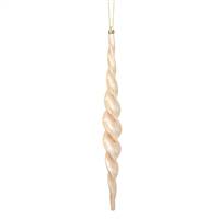 14.6" Rose Gold Shiny Spiral Icicle 2/Bx