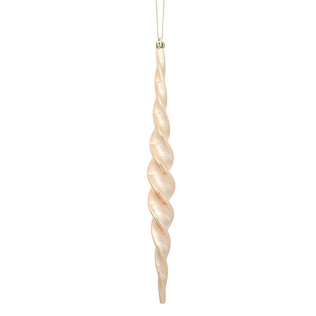 14.6" Rose Gold Shiny Spiral Icicle 2/Bx