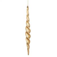 14.6" Mocha Shiny Spiral Icicle 2/Bx