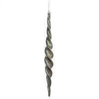 14.6" Gunmetal Shiny Spiral Icicle 2/Bx