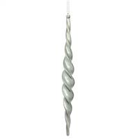 14.6" Pewter Shiny Spiral Icicle 2/Bx