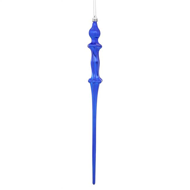 15.7" Cobalt Blue Shiny Icicle 3/Bx