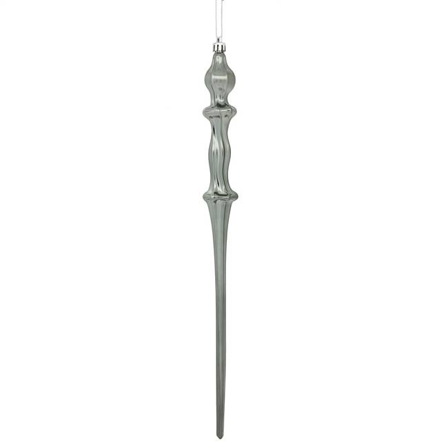 15.7" Pewter Shiny Icicle 3/Bx