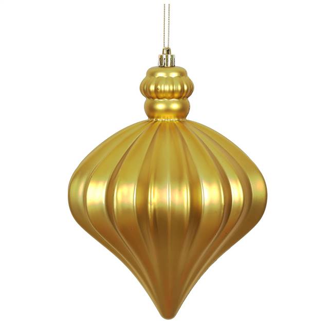 6" Gold Matte Onion Drop 4/Bg