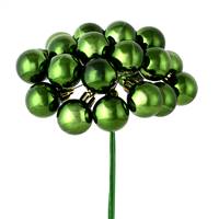 1" x 24pc Moss Green Shiny Ball Pick 2Pk