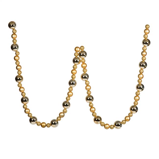 9' Gold Assorted Ball Garland