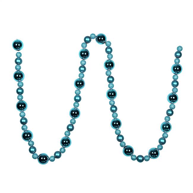 9' Baby Blue Assorted Ball Garland