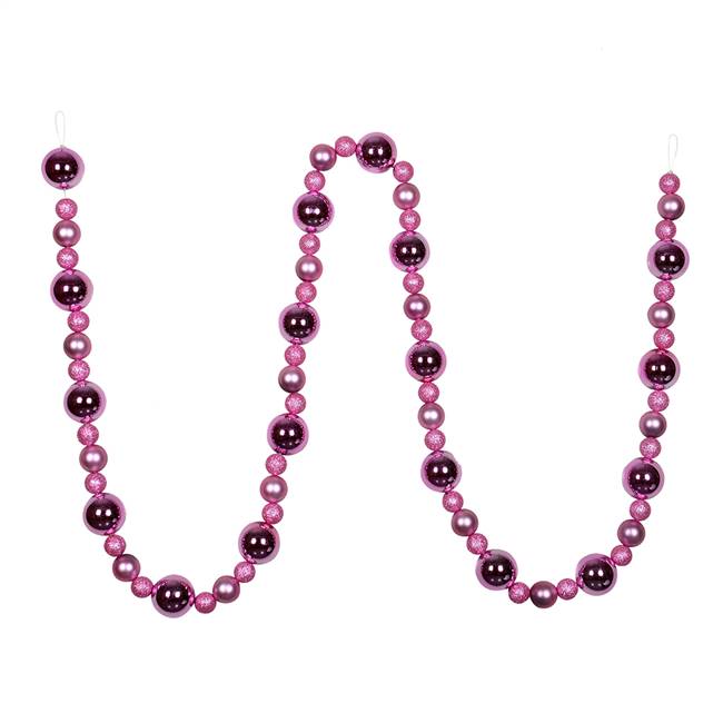 9' Pink Assorted Ball Garland