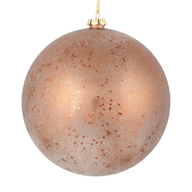 4" Mocha Glitter Clear Ball 6/Bag