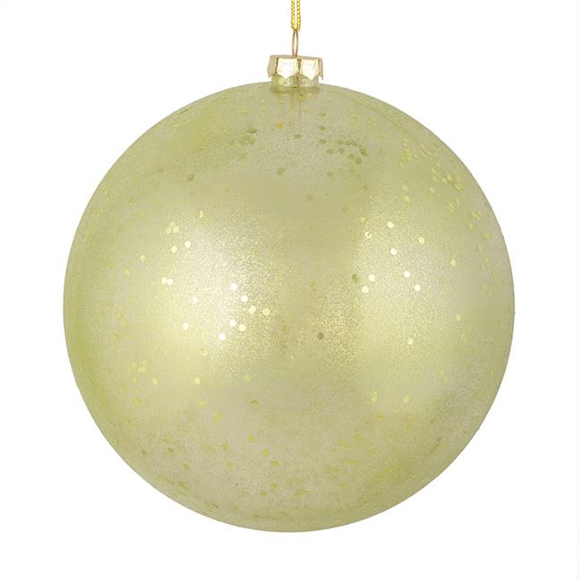 4.75" Celadon Glitter Clear Ball 4/Bag