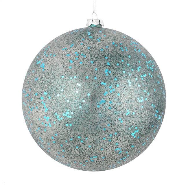 4.75" Sea Blue Glitter Clear Ball 4/Bag