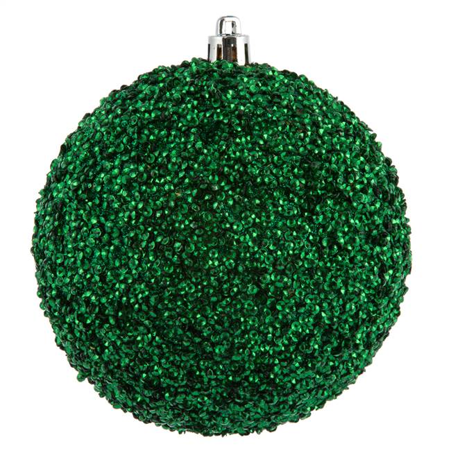 4" Midnight Grn Beaded Ball Drill 6/Bg