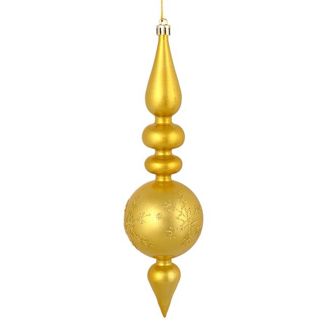 10" Gold Candy Snowflake Finial 4/Bag