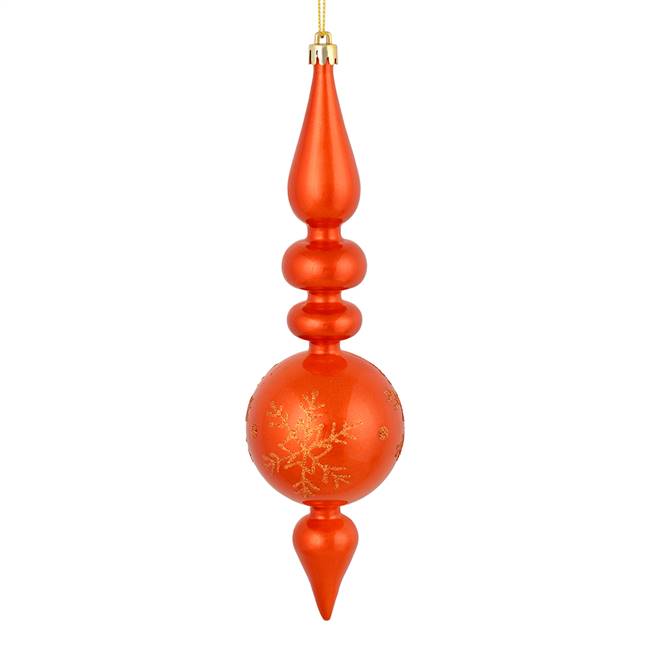 10" Burnish Org Candy Glitt Finial 4/Bag