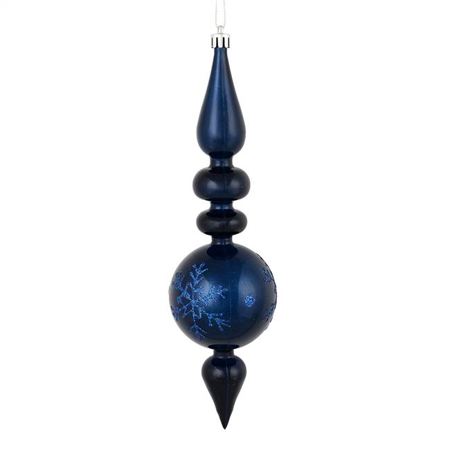 10" Midnght Blue Candy Glitt Finial 4/Bg