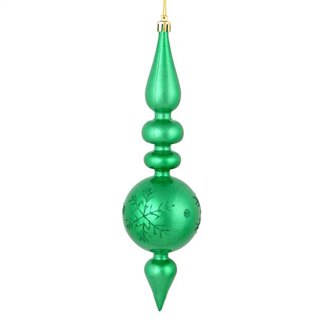 10" Seafoam Candy Snowflake Finial 4/Bag