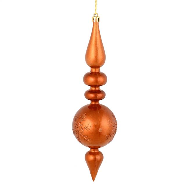 10" Copper Candy Snowflake Finial 4/Bag