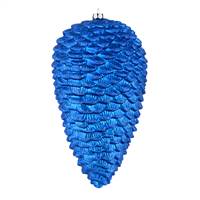 7" Blue Matte Glitter Pinecone 4/Bag