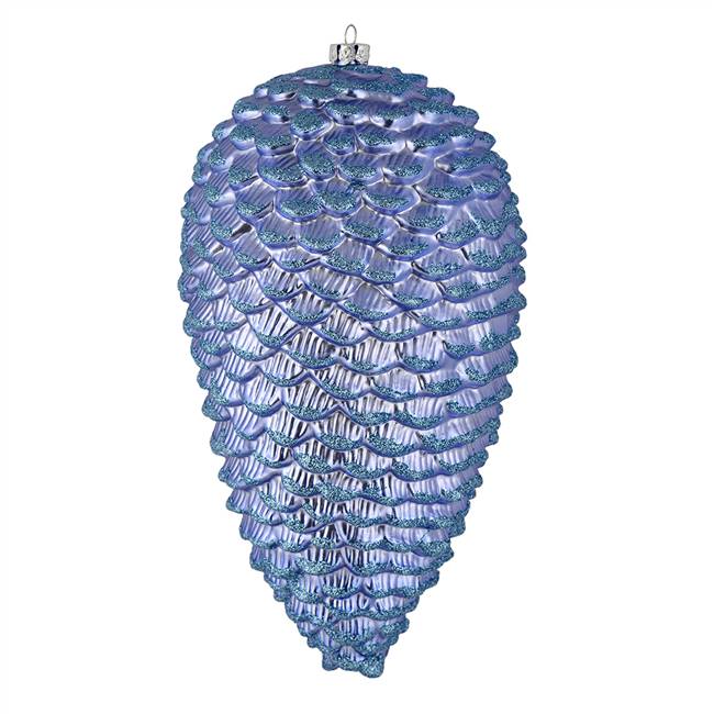 7" Periwinkle Matte Glitt Pinecone 4Bg