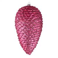 7" Mauve Matte Glitter Pinecone 4/Bag