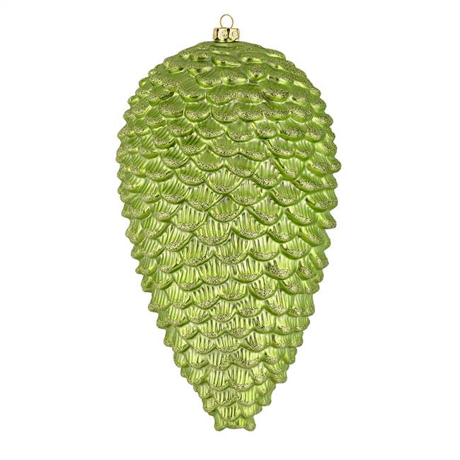 7" Celadon Matte Glitter Pinecone 4/Bag