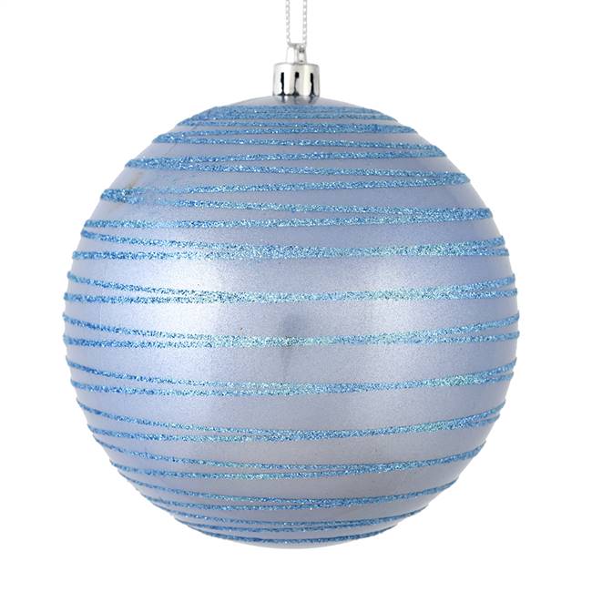 4" Lilac Candy Glitter Ball 4/Bag