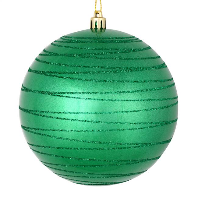 4" Seafoam Green Candy Glitter Ball 4/Ba