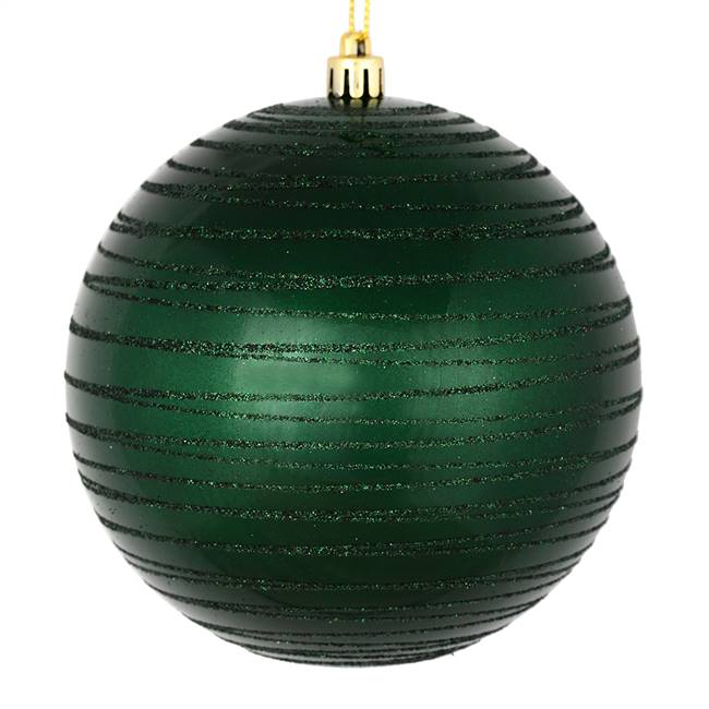 4" Midnight Green Candy Glitter Ball 4/B