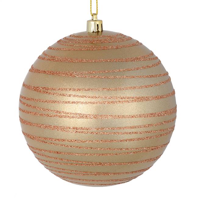 4" Cafe Latte Candy Glitter Ball 4/Bag