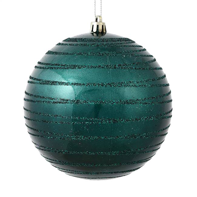 4.75" Sea Blue Candy Glitter Ball 4/Bag