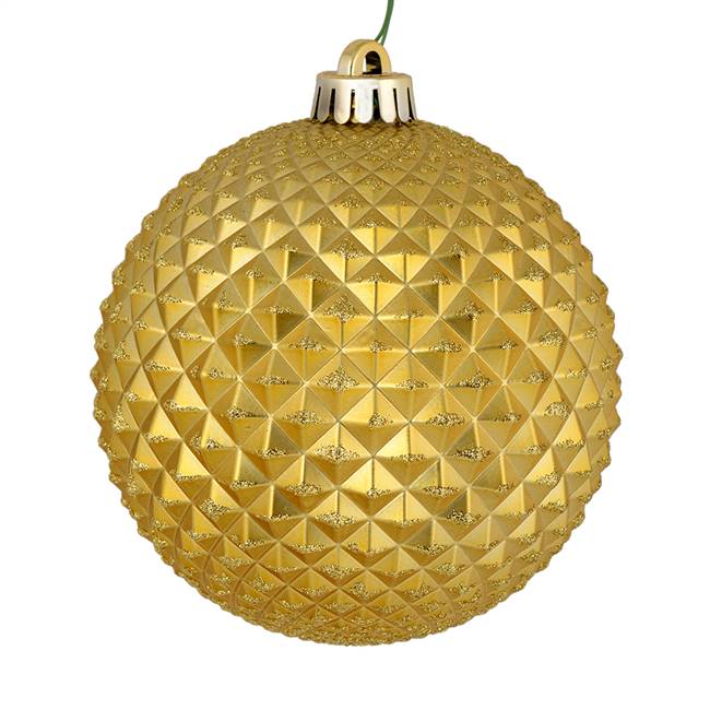 4" Gold Durian Glitter Ball 6/Bag