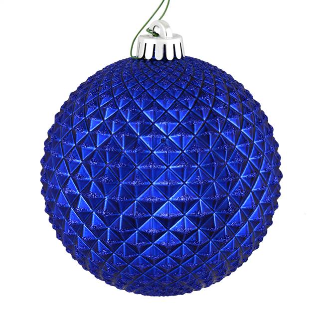 4" Cobalt Blue Durian Glitter Ball 6/Bag