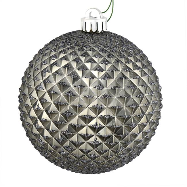 4" Limestone Durian Glitter Ball 6/Bag