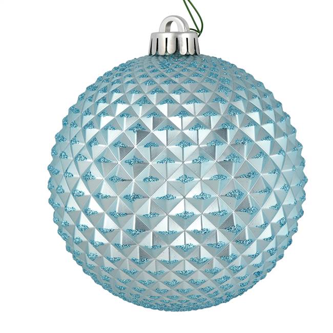 4" Baby Blue Durian Glitter Ball 6/Bag