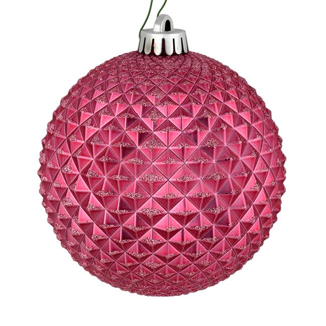 4" Mauve Durian Glitter Ball 6/Bag