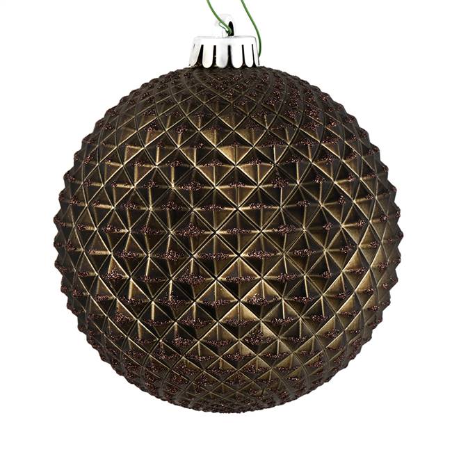 4" Gunmetal Durian Glitter Ball 6/Bag