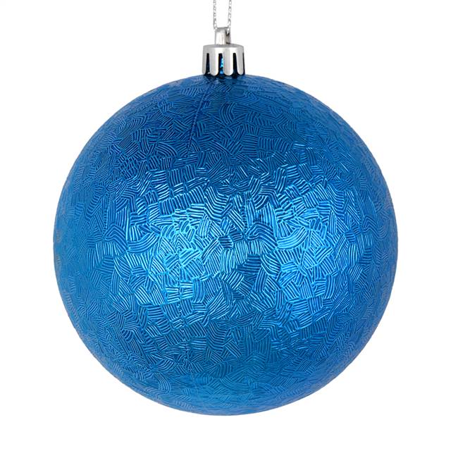 4" Blue Brushed Ball 6/Bag