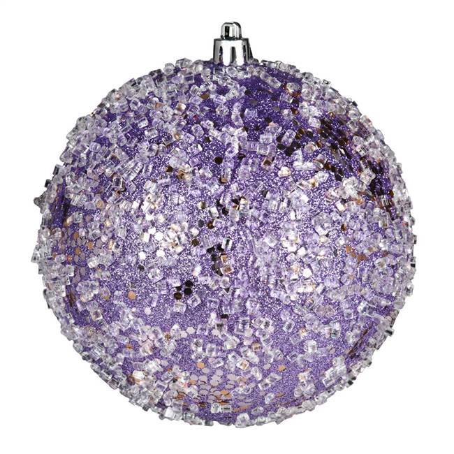 4" Lavender Glitter Hail Ball 6/Bag
