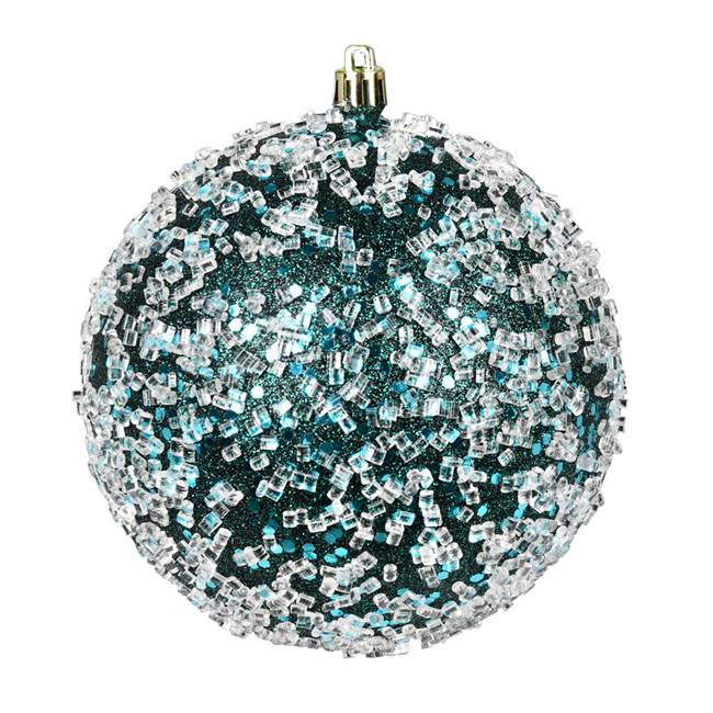 4.75" Sea Blue Glitter Hail Ball 4/Bag