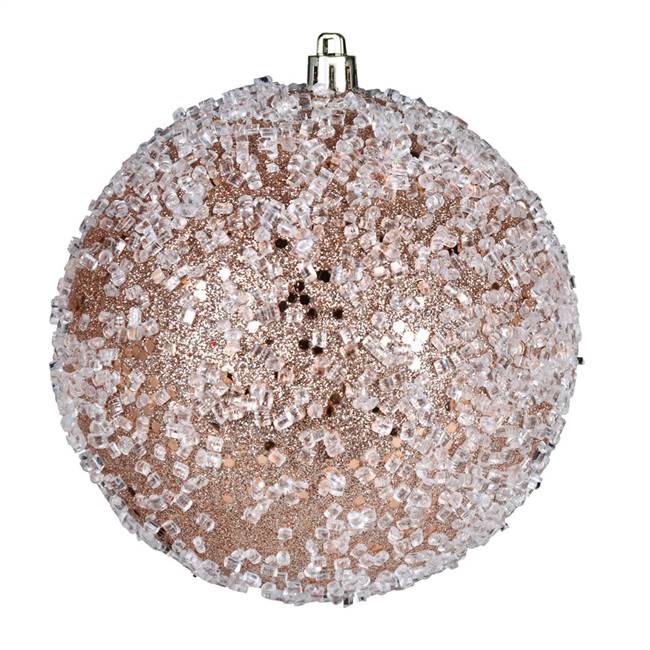 6" Cafe Latte Glitter Hail Ball 4/Bag