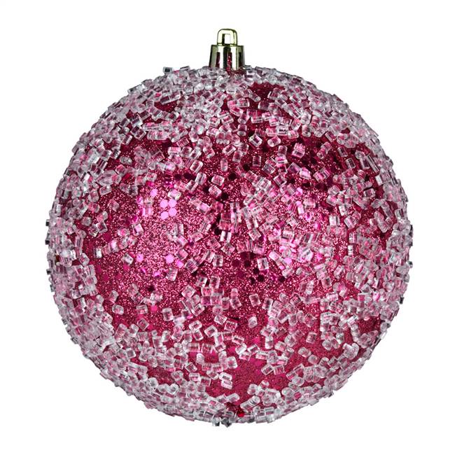 10" Berry Red Glitter Hail Ball